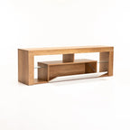 Konjac 160cm TV Unit - Wild Oak / White
