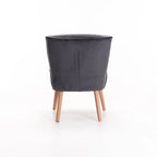 Modern Velvet Beau Chair - Grey