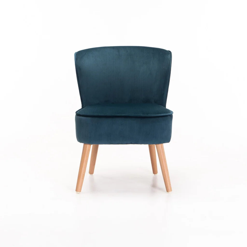 Modern Velvet Beau Chair - Blue