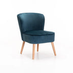 Modern Velvet Beau Chair - Blue