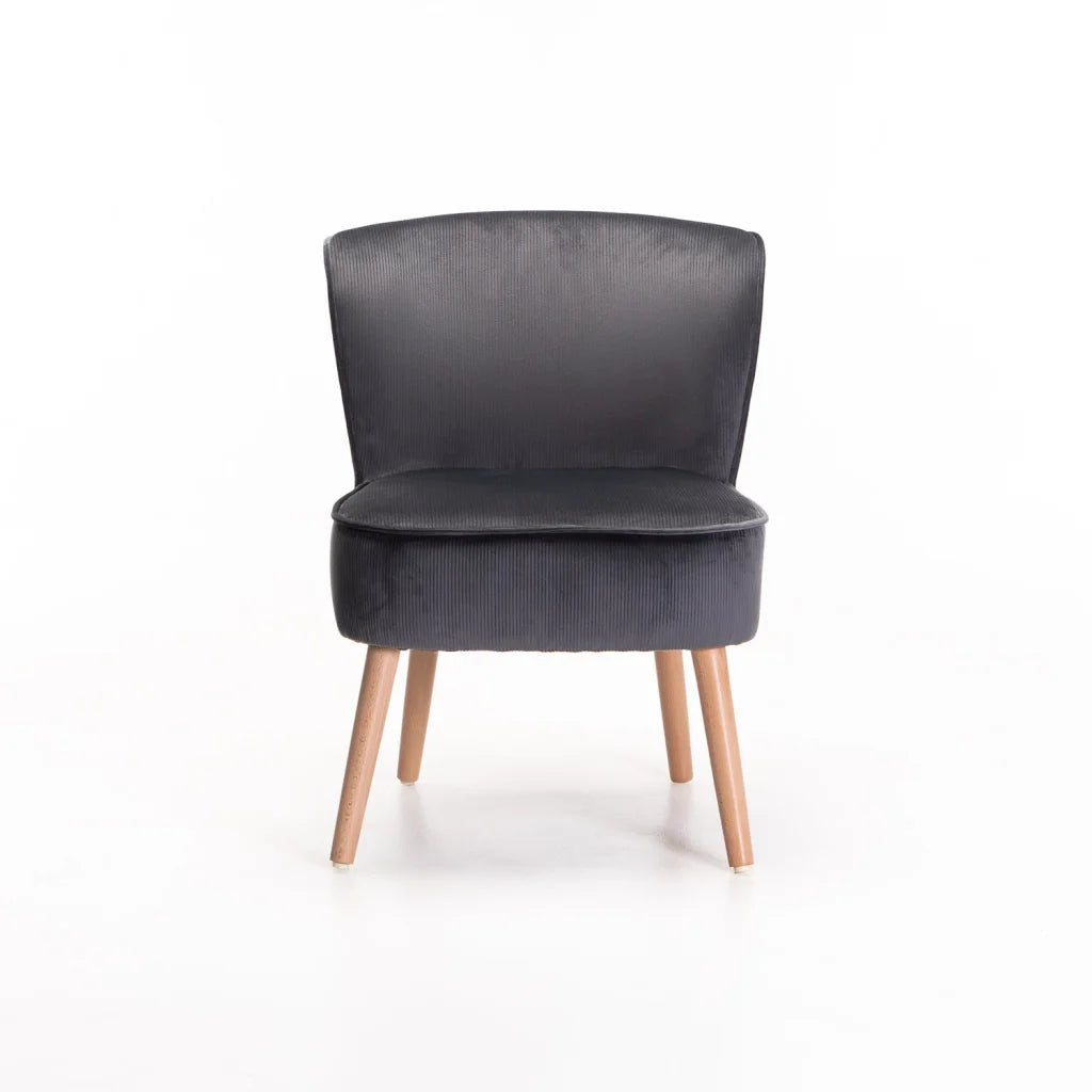 Modern Velvet Beau Chair - Grey