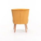 Modern Velvet Beau Chair - Mustard