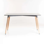 Benzie Wooden Leg Dining Table - Grey - 80 x 80 cm (4 Seater)
