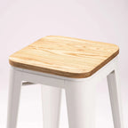 Wageng Barstool With Wood - White