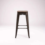 Wageng Barstool With Wood - Rustic