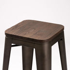 Wageng Barstool With Wood - Rustic