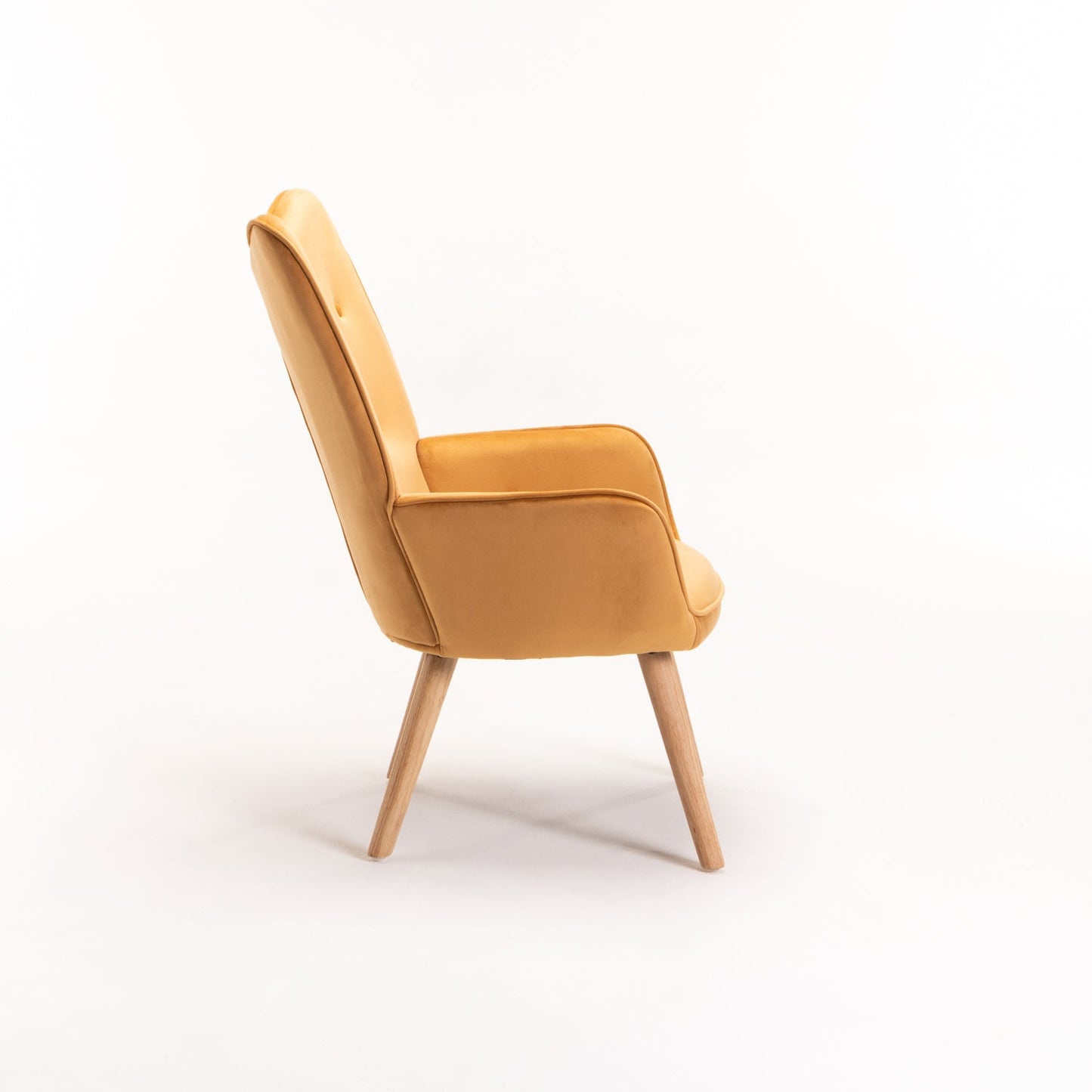 Rosie Velvet Chair - Mustard