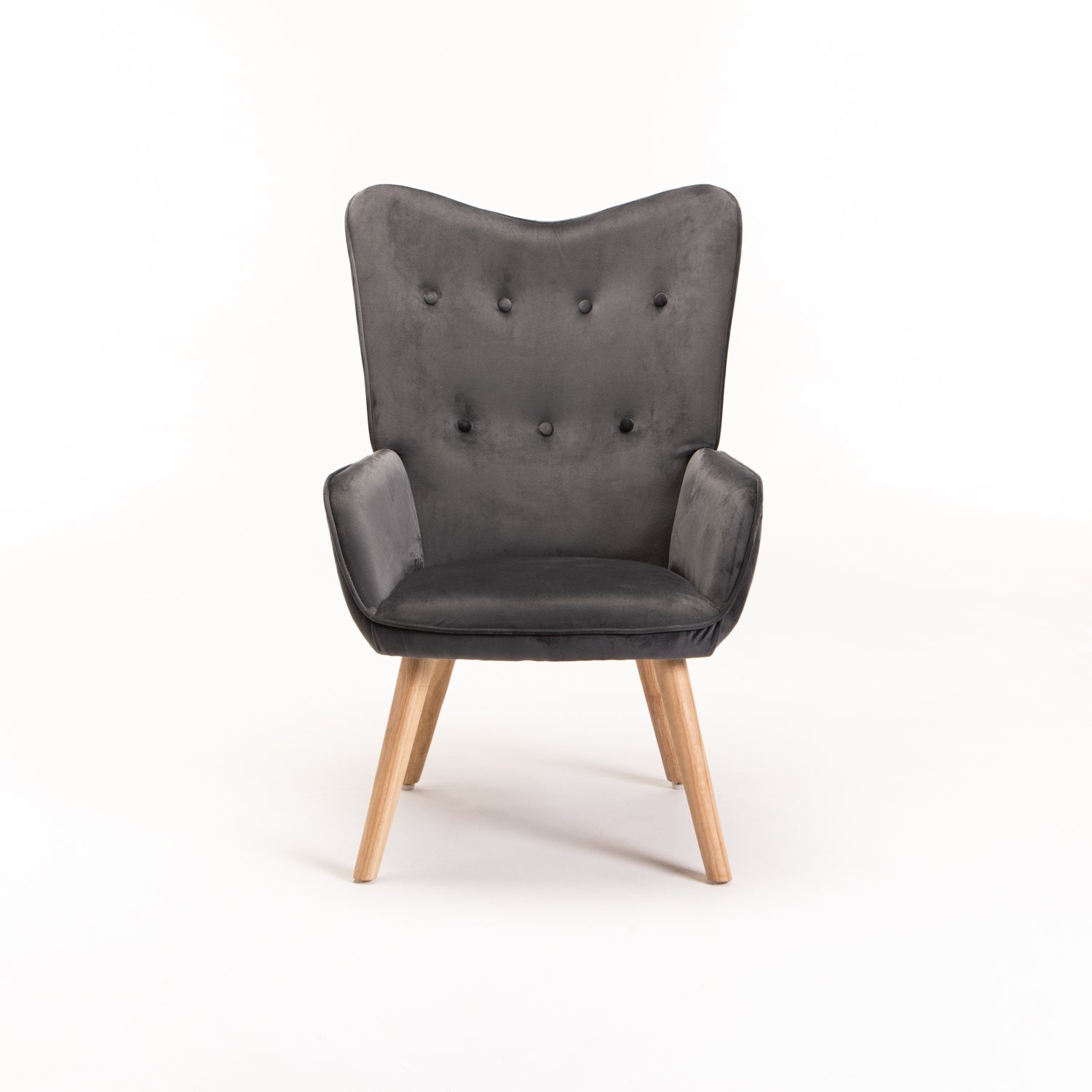 Rosie Velvet Chair - Grey
