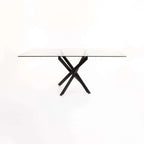 Eden 180x90cm Glass top Dining Table