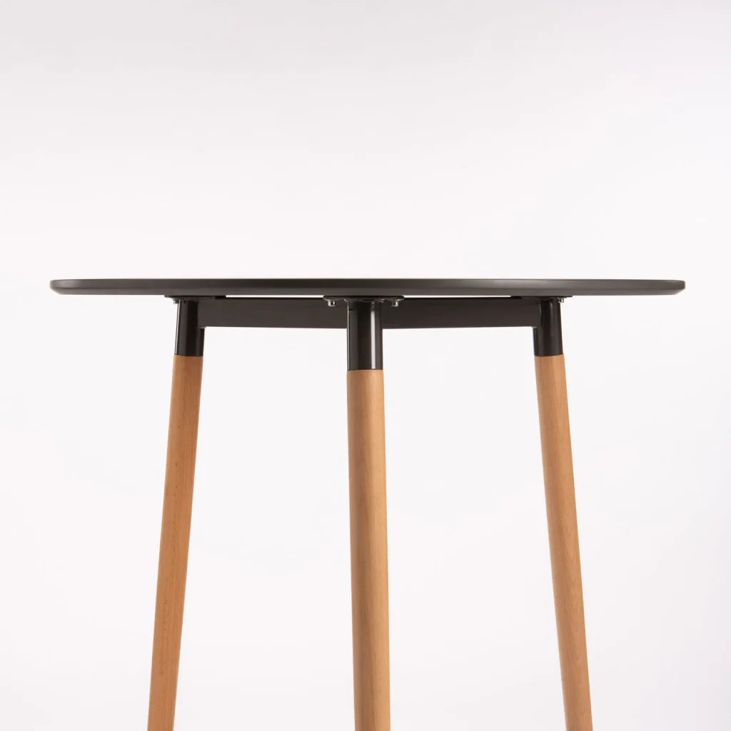 Azlyn 80cm Wooden Leg Podium - Grey