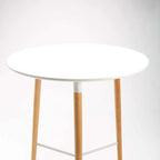 Azlyn 80cm Wooden Leg Podium - White