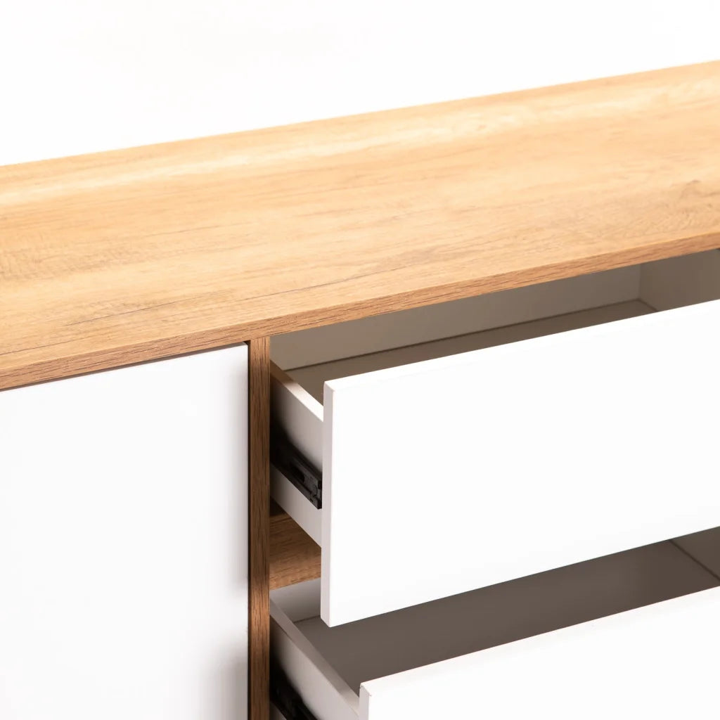 Jicama 2 Door 3 Drawer Sideboard - Black