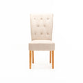 Tapas Fabric Dining Chair - Cream / Natural