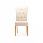 Tapas Fabric Dining Chair - Cream / Natural