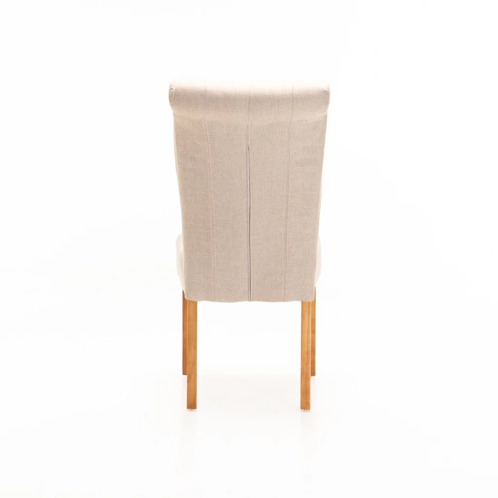 Tapas Fabric Dining Chair - Cream / Natural