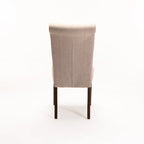 Tapas Fabric Dining Chair - Cream / Walnut