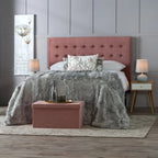 Paola Velvet Headboard - Queen - Blush