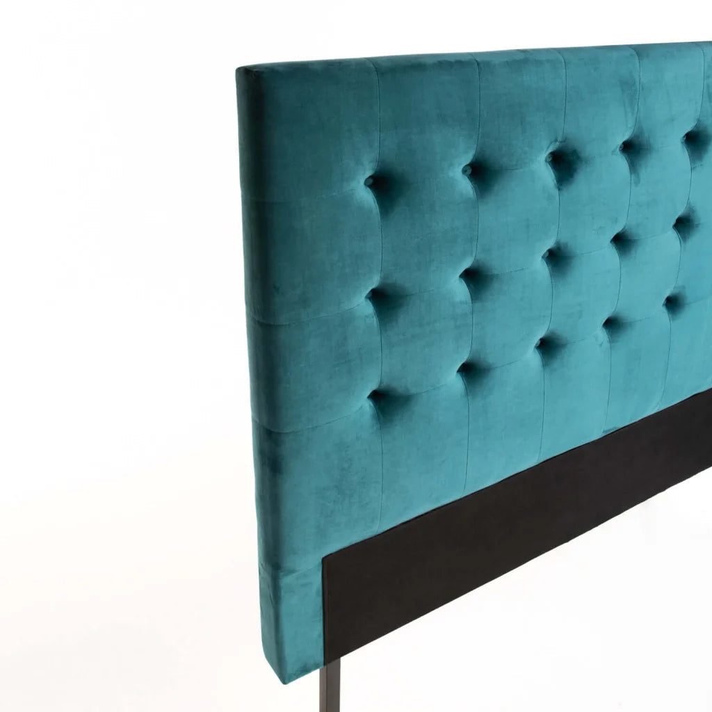 Paola Velvet Headboard - Queen  - Teal