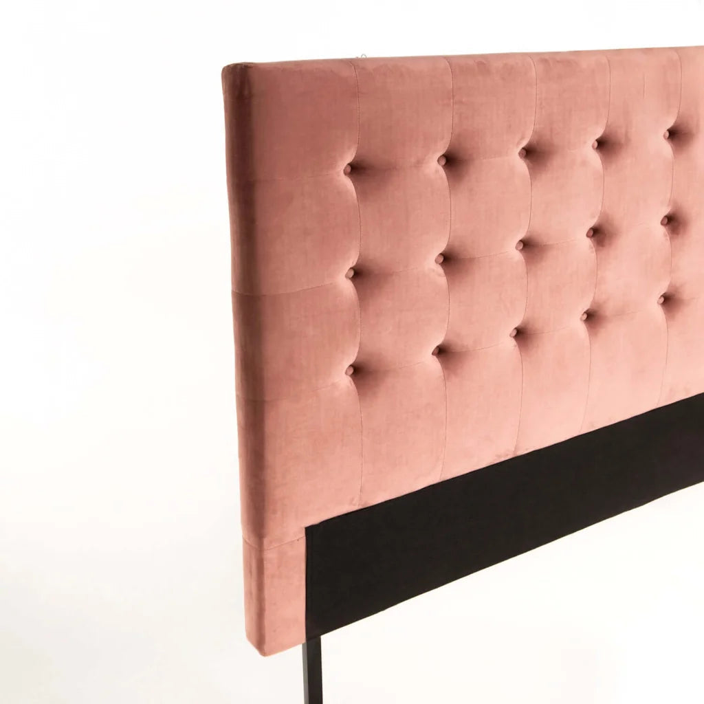 Paola Velvet Headboard - Queen - Blush
