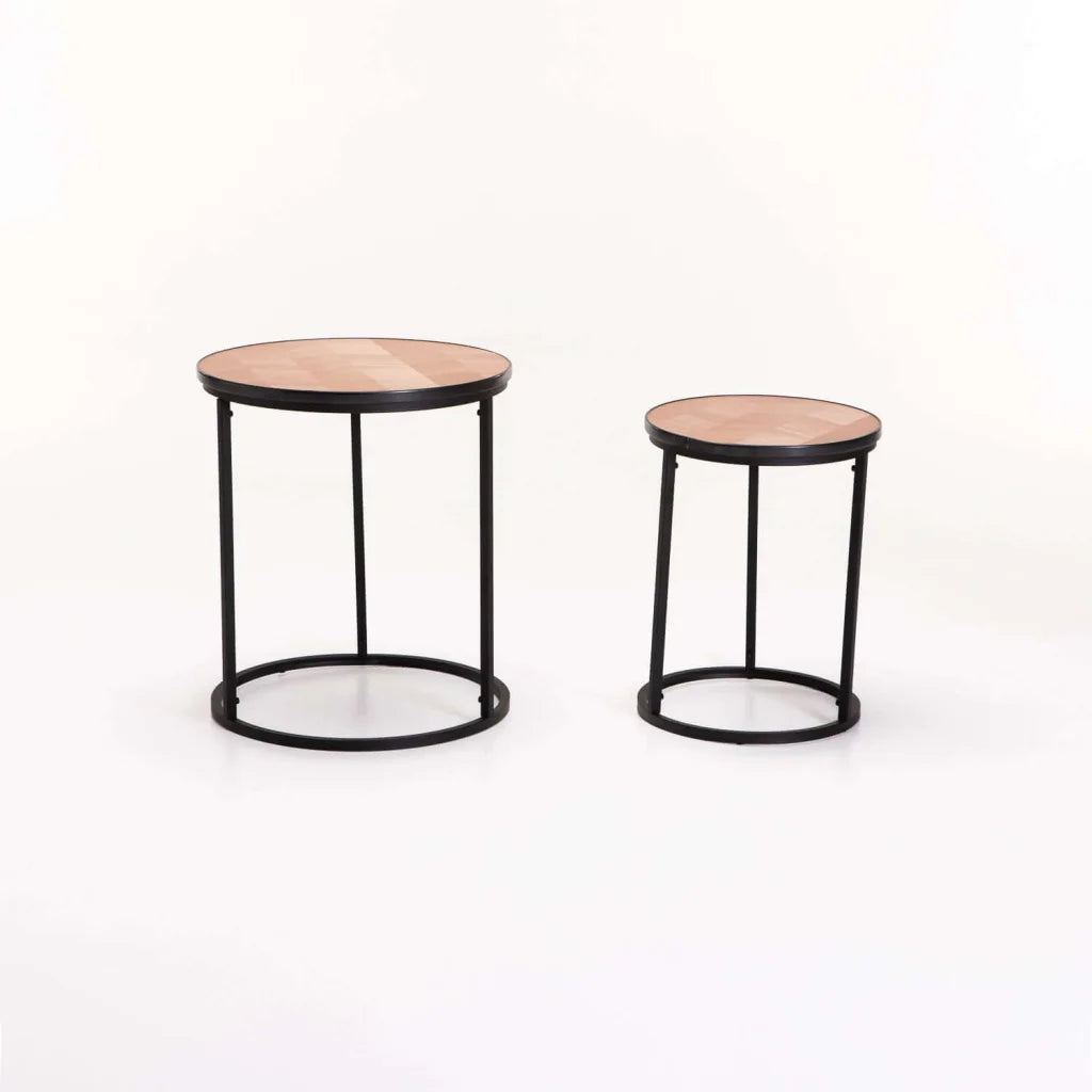 Kia Brown set of 2 Tables