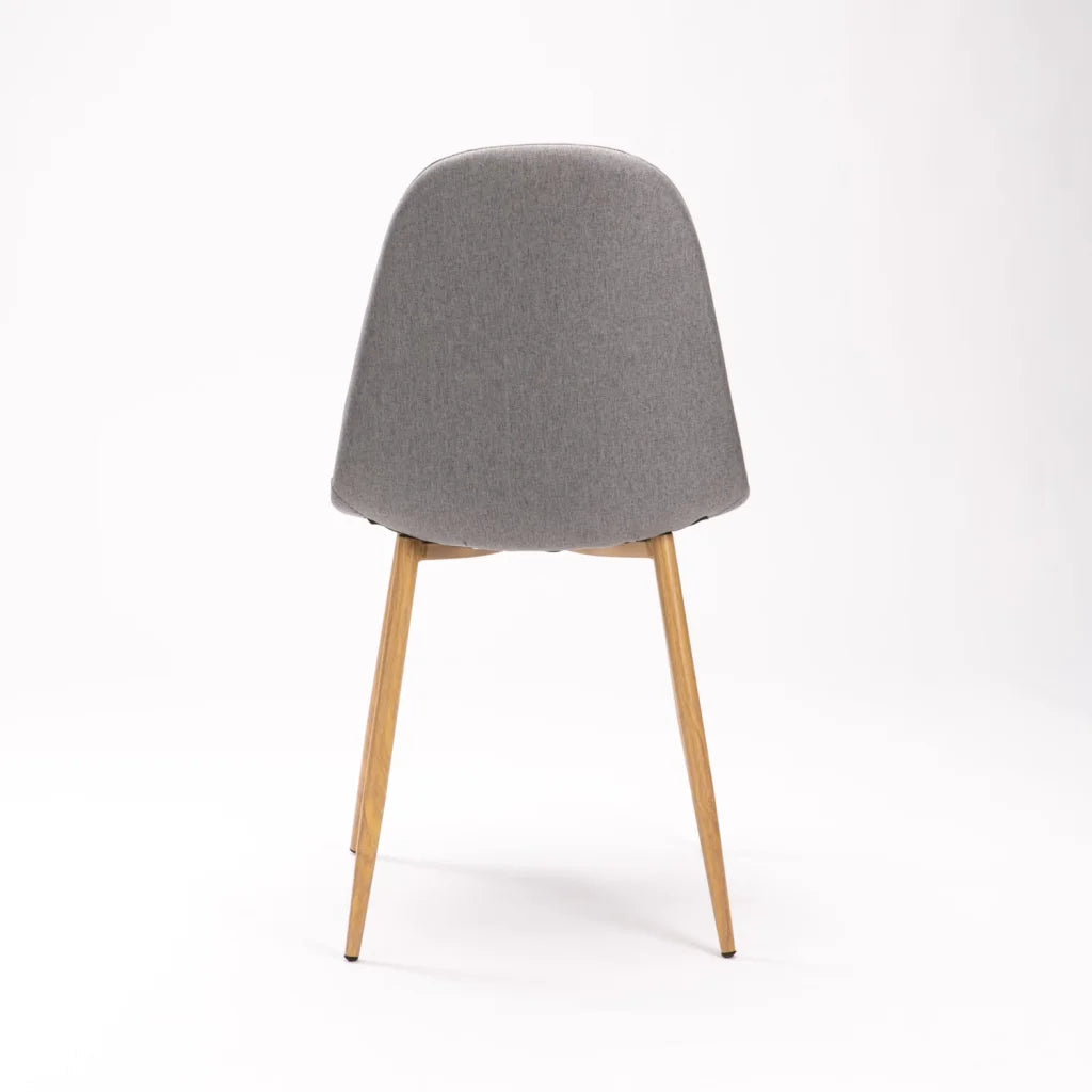 Allan Fabric Dining Chair - Grey / Nat