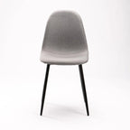 Allan Fabric Dining Chair - Grey /Black
