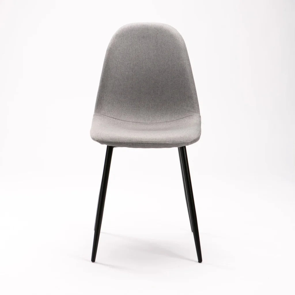 Allan Fabric Dining Chair - Grey /Black