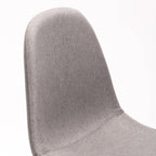 Allan Fabric Dining Chair - Grey / Nat