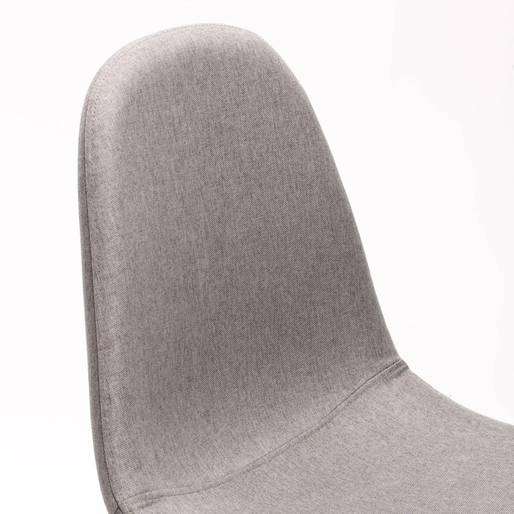 Allan Fabric Dining Chair - Grey / Nat