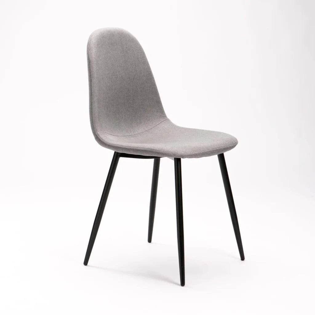Allan Fabric Dining Chair - Grey /Black