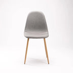 Allan Fabric Dining Chair - Grey / Nat