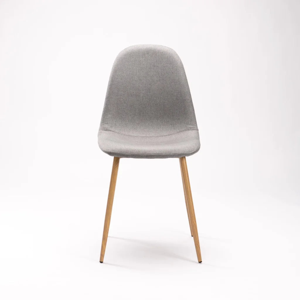 Allan Fabric Dining Chair - Grey / Nat