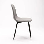 Allan Fabric Dining Chair - Grey /Black