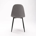 Allan Fabric Dining Chair - Grey /Black