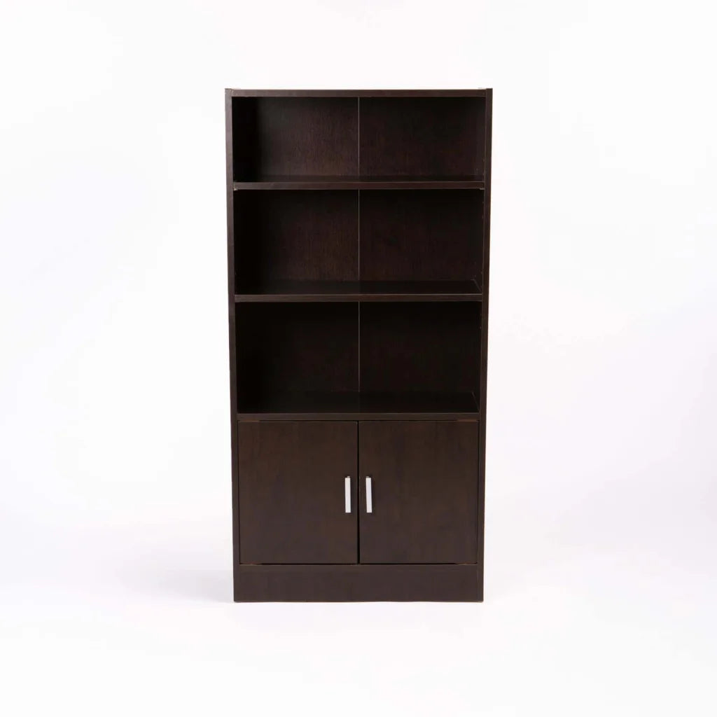 Rampu 2 Door 3 Shelf Bookcase - Wenge