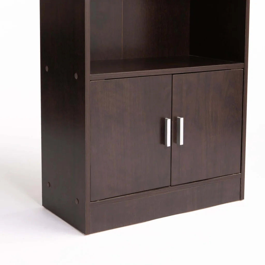 Rampu 2 Door 4 Shelf Bookcase - Wenge