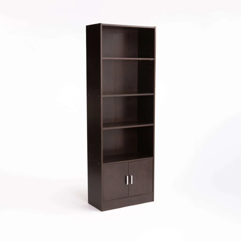 Rampu 2 Door 4 Shelf Bookcase - Wenge
