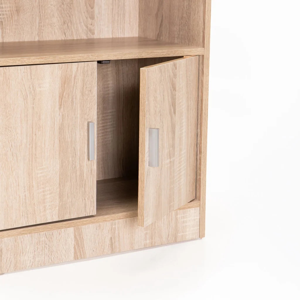 Rampu 2 Door 4 Shelf Bookcase - Oak