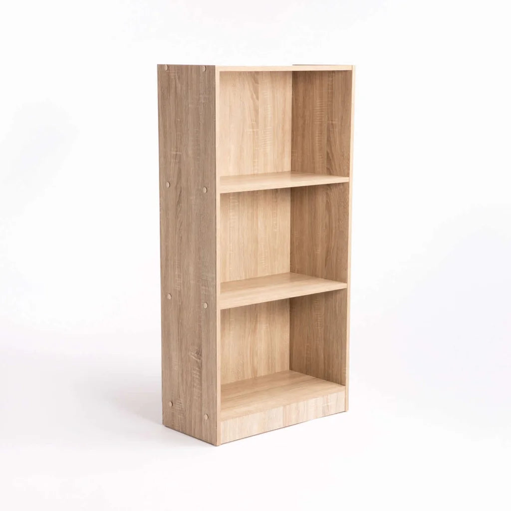 Rampu 3 Shelf Bookcase - Oak