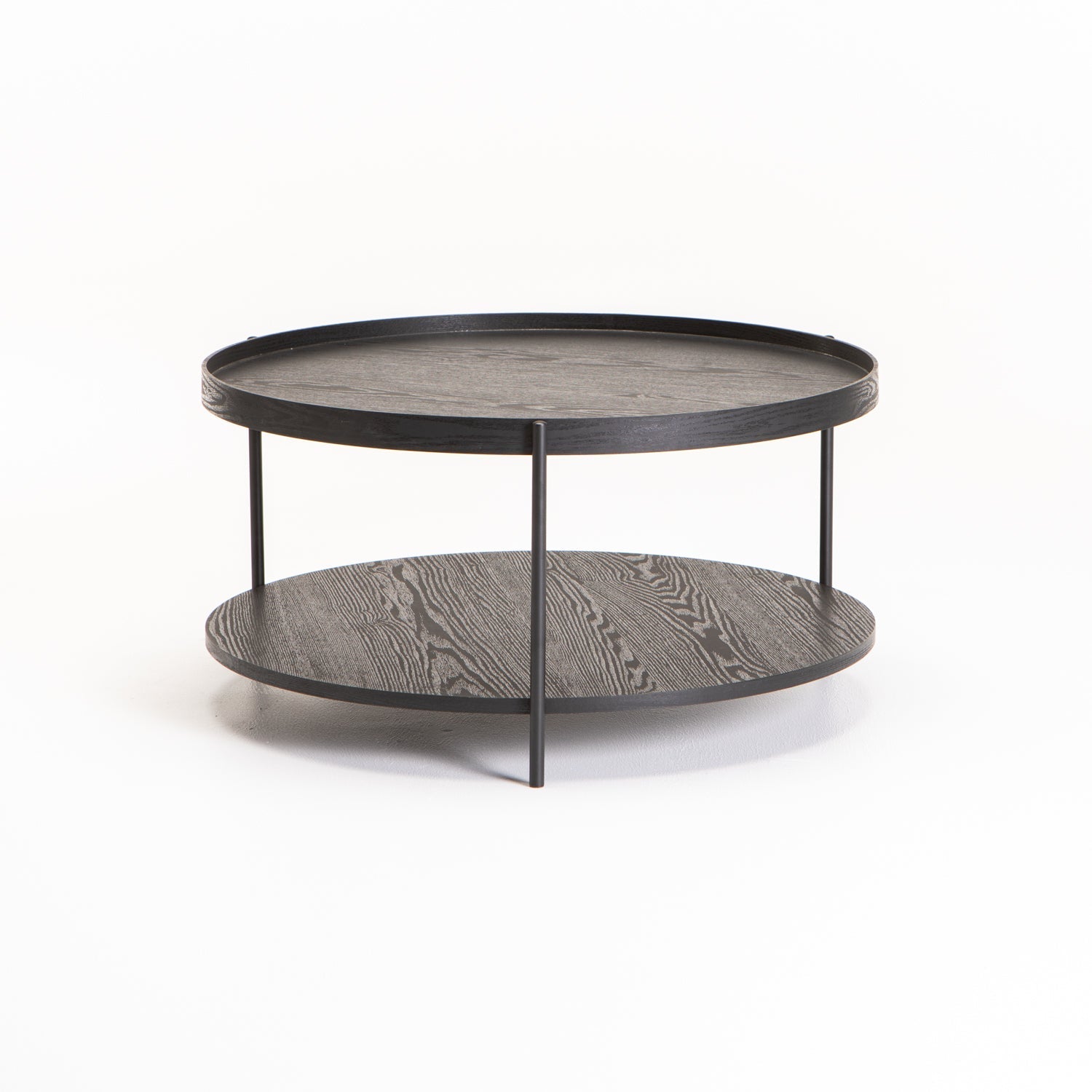 Irish 80cm Round Coffee Table - Black