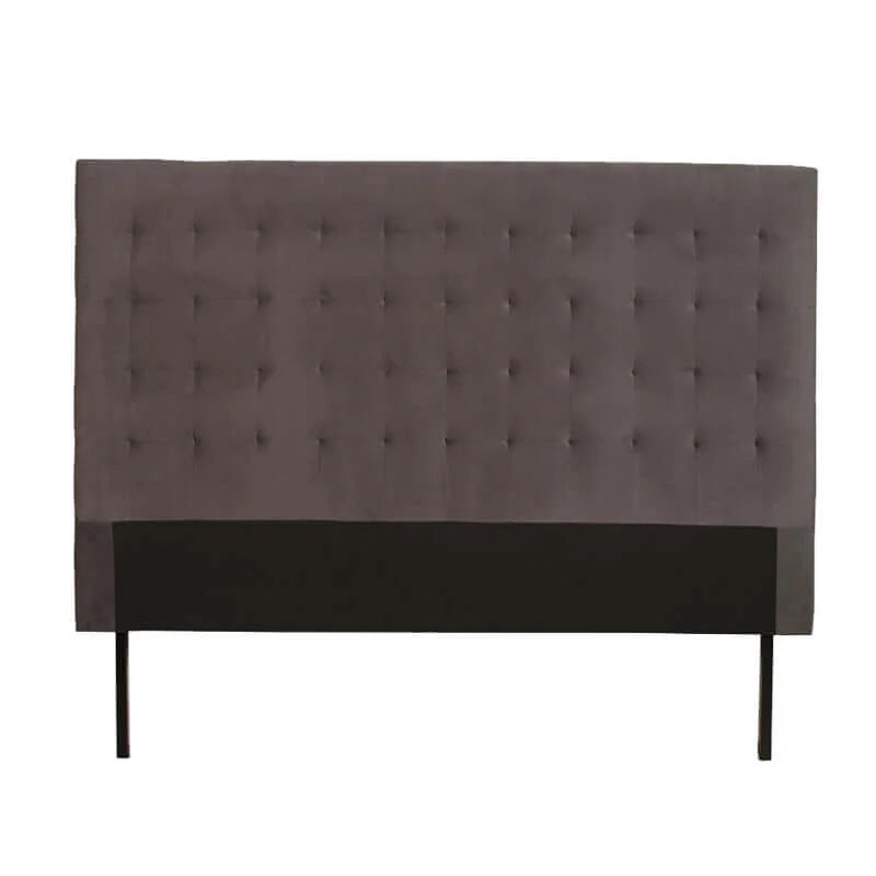 Rabbu Velvet Headboard - Dark Grey - Queen
