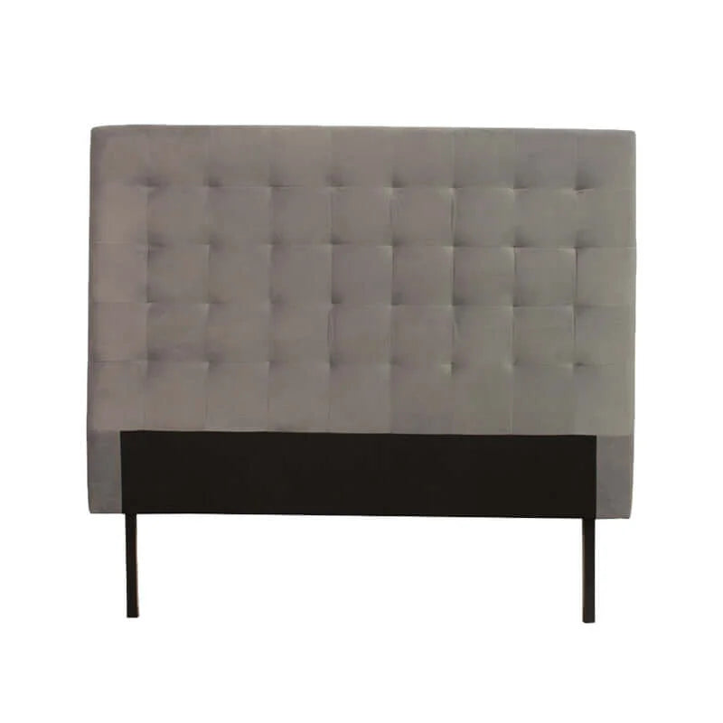 Rabbu Velvet Headboard - Light Grey - King