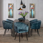 Patiza Deluxe Velvet Dining Chair - Teal