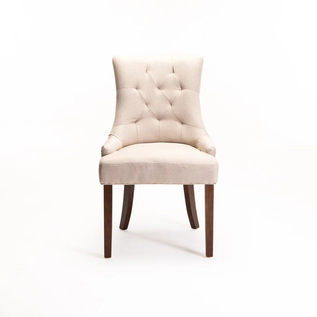 Kia Bloom Fabric Dining Chair - Cream