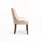 Kia Bloom Fabric Dining Chair - Cream