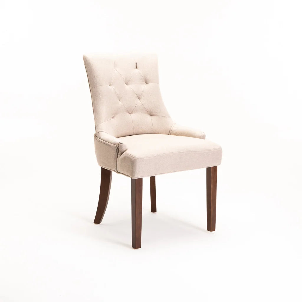 Kia Bloom Fabric Dining Chair - Cream