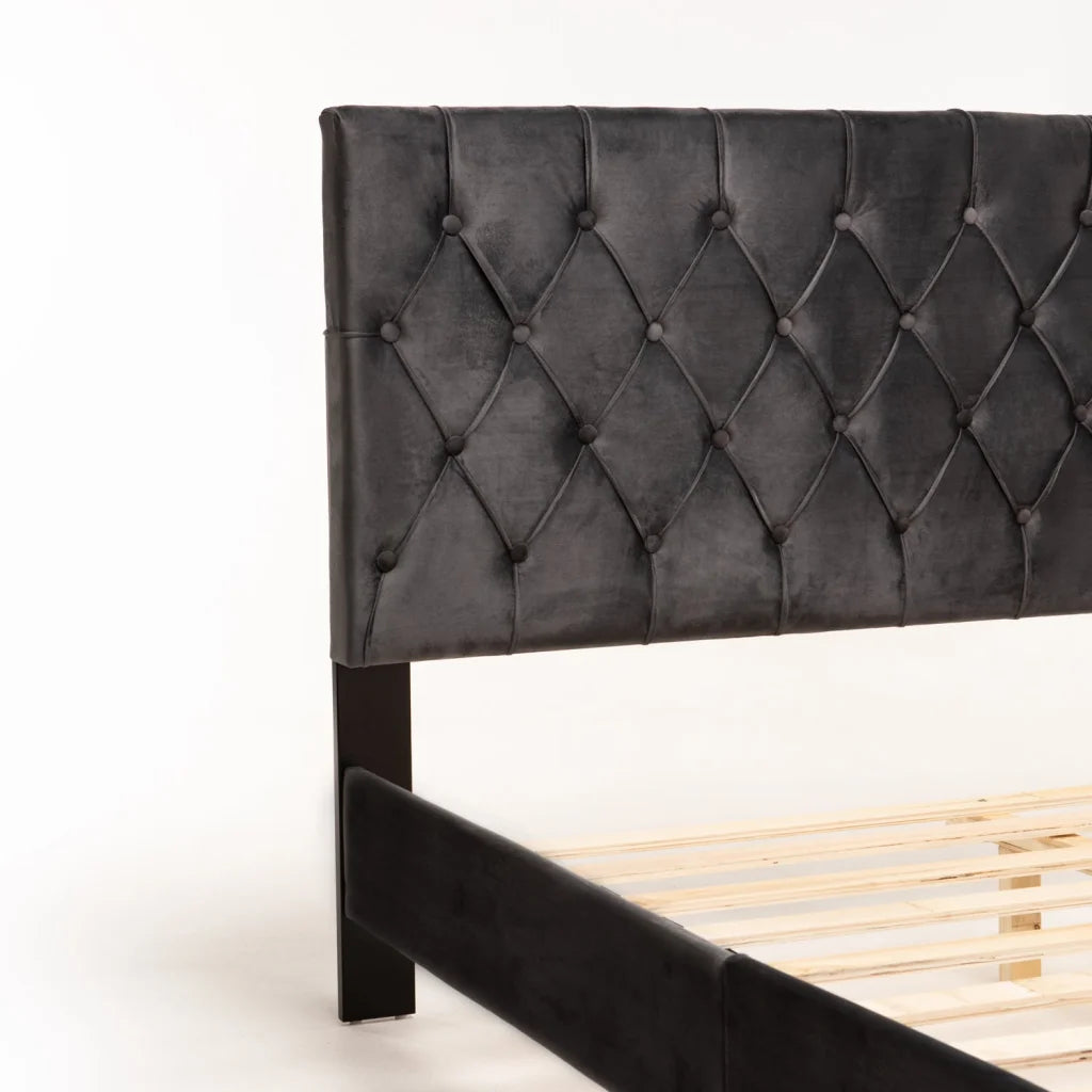 Olee Velvet Touch Bed Frame - Queen Standard Length