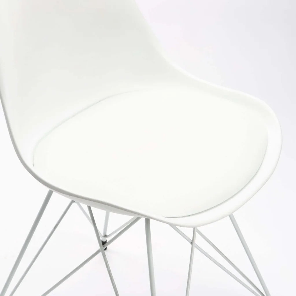 Rute White Leg Dining Chair