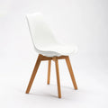 Rute Wooden Leg Dining Chair - White
