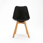 Rute Wooden Leg Dining Chair - Black